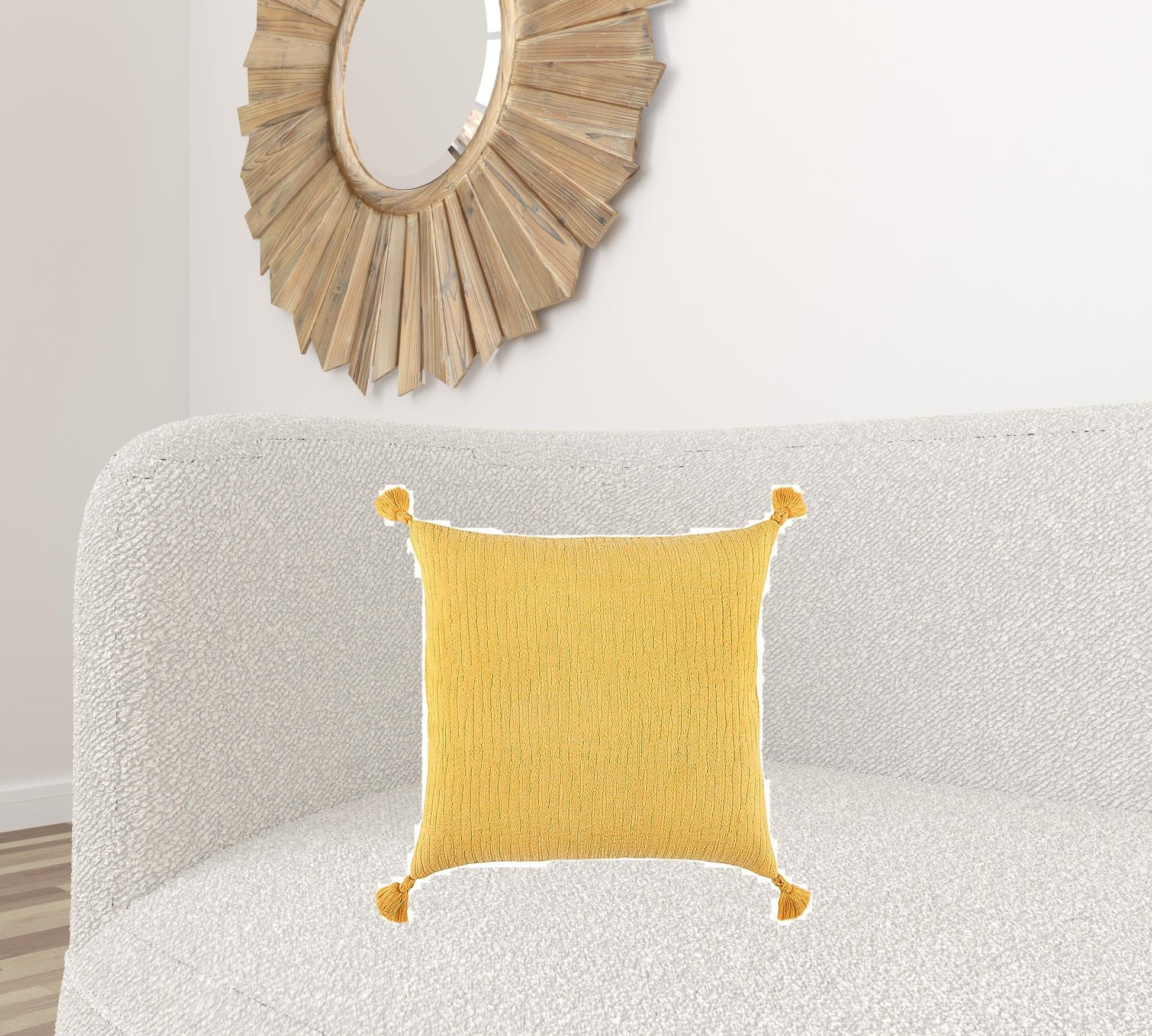 Gold Solid Tonal Abstract Stripe Throw Pillow FurniFindUSA