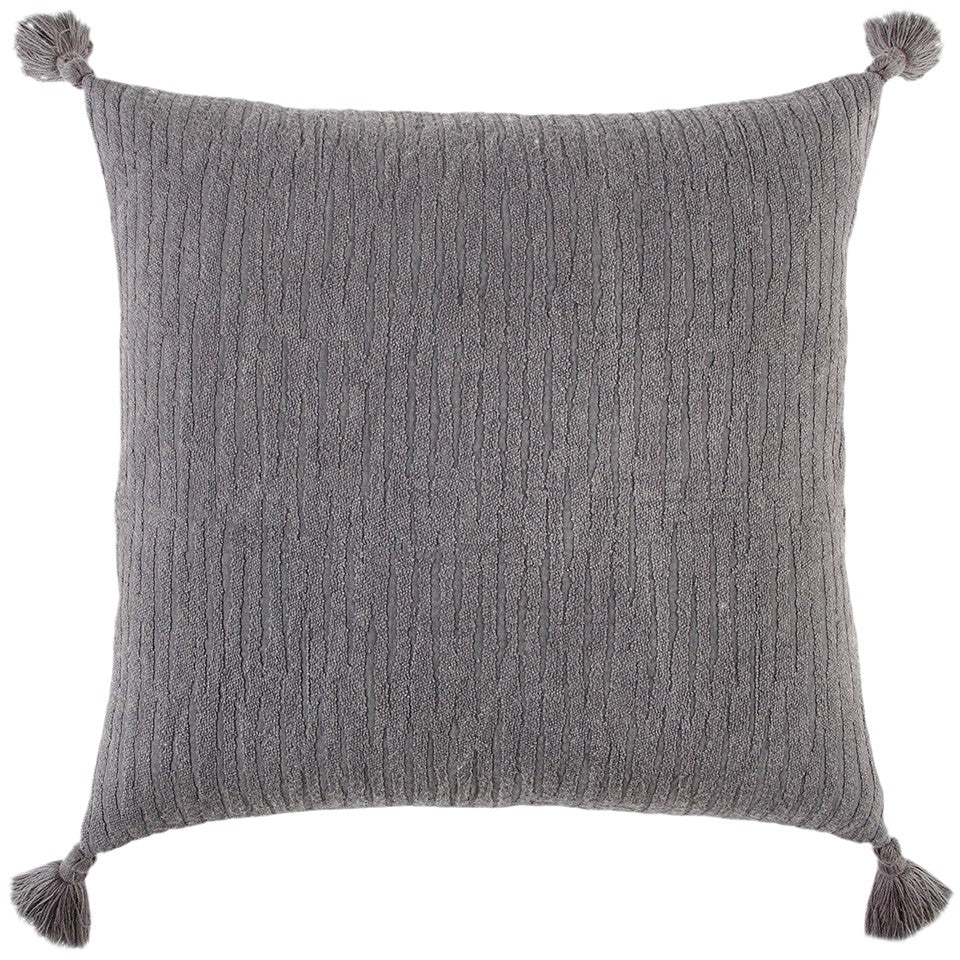 Gray Solid Tonal Abstract Stripe Throw Pillow FurniFindUSA