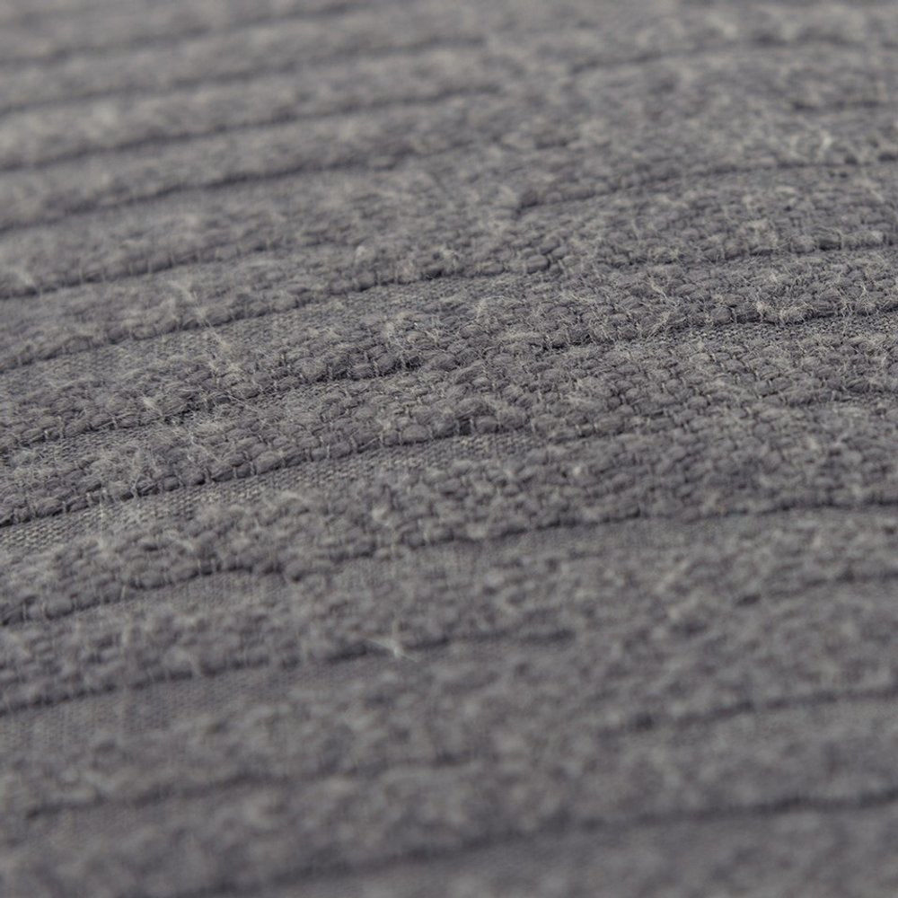 Gray Solid Tonal Abstract Stripe Throw Pillow — view 2