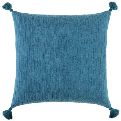 Teal Solid Tonal Abstract Stripe Throw Pillow FurniFindUSA