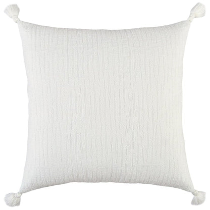 20" White Tonal Abstract Stripe Throw Pillow HomeRoots