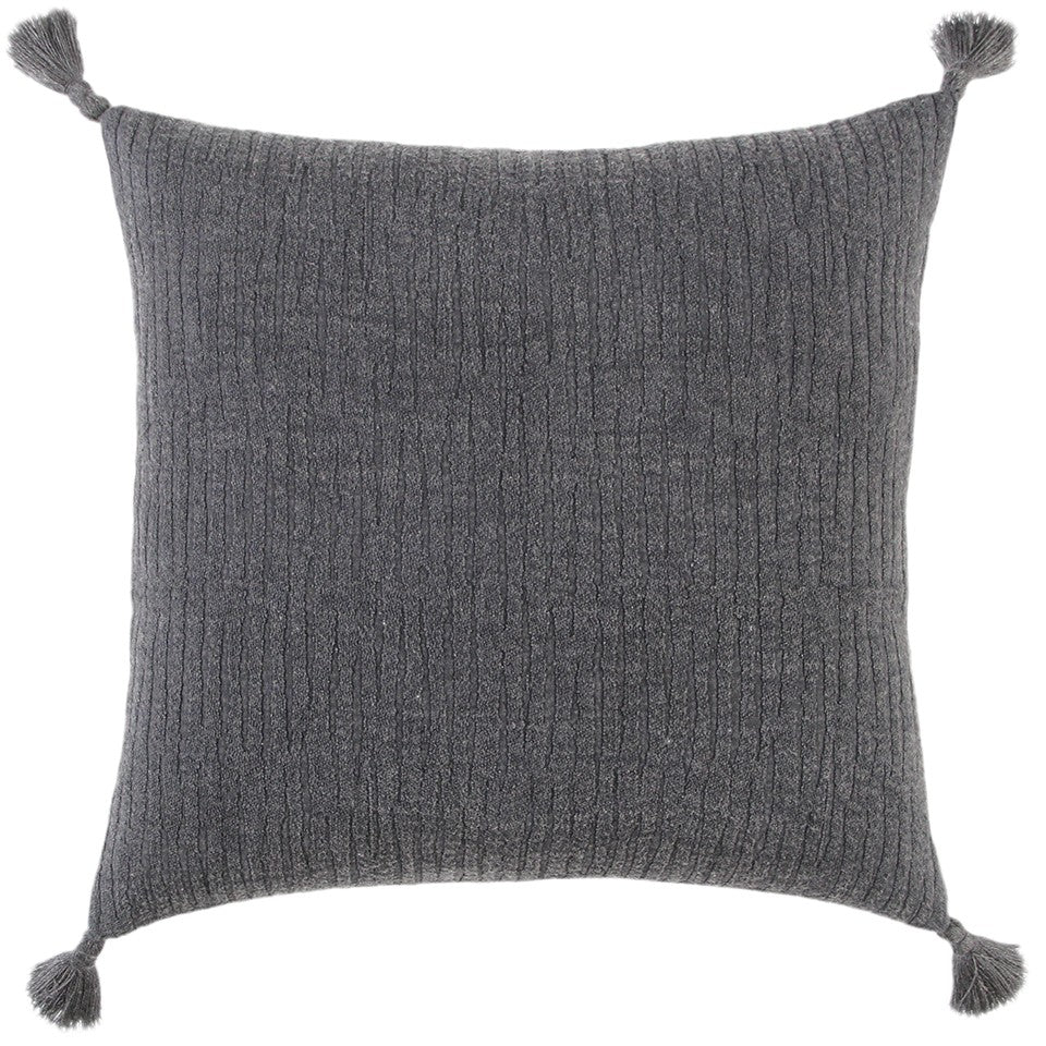 Black Solid Tonal Abstract Stripe Throw Pillow FurniFindUSA