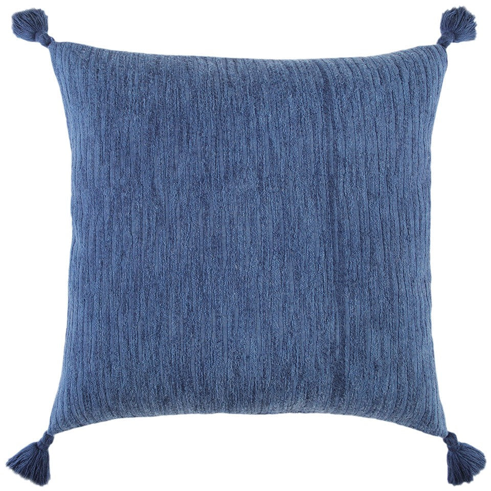Navy Solid Tonal Abstract Stripe Throw Pillow FurniFindUSA