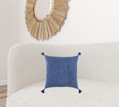 Navy Solid Tonal Abstract Stripe Throw Pillow FurniFindUSA