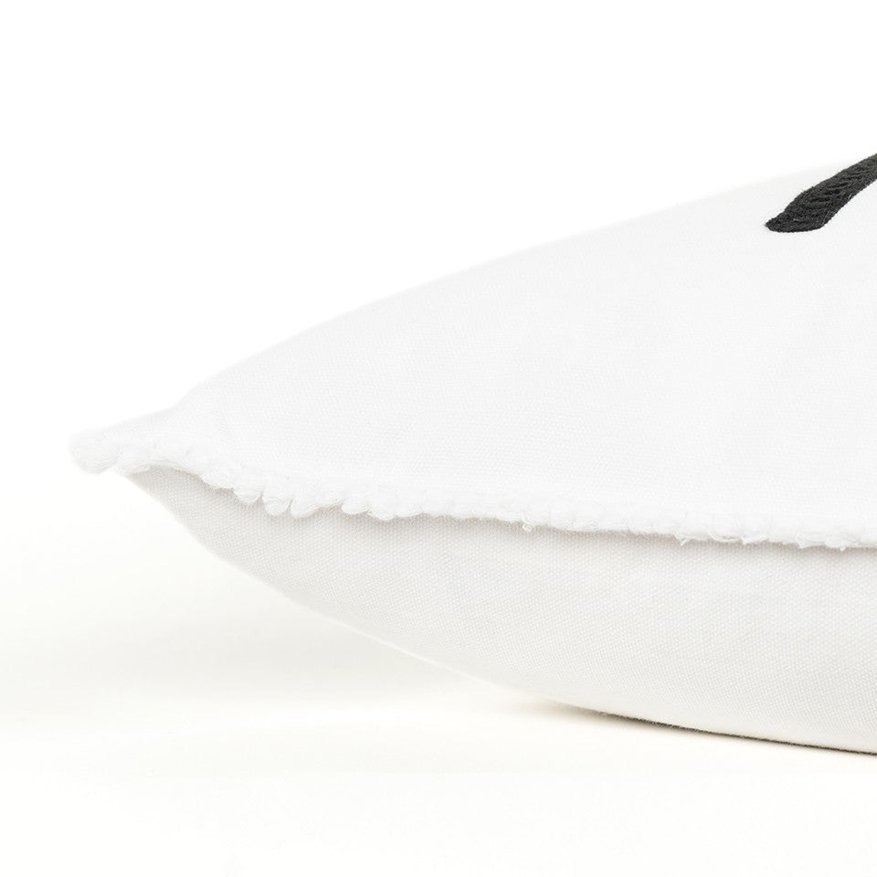 Black and White Live Love Meow Throw Pillow FurniFindUSA