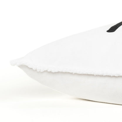 Black and White Live Love Meow Throw Pillow FurniFindUSA