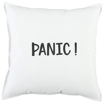 Black and White Flagship Message Throw Pillow FurniFindUSA