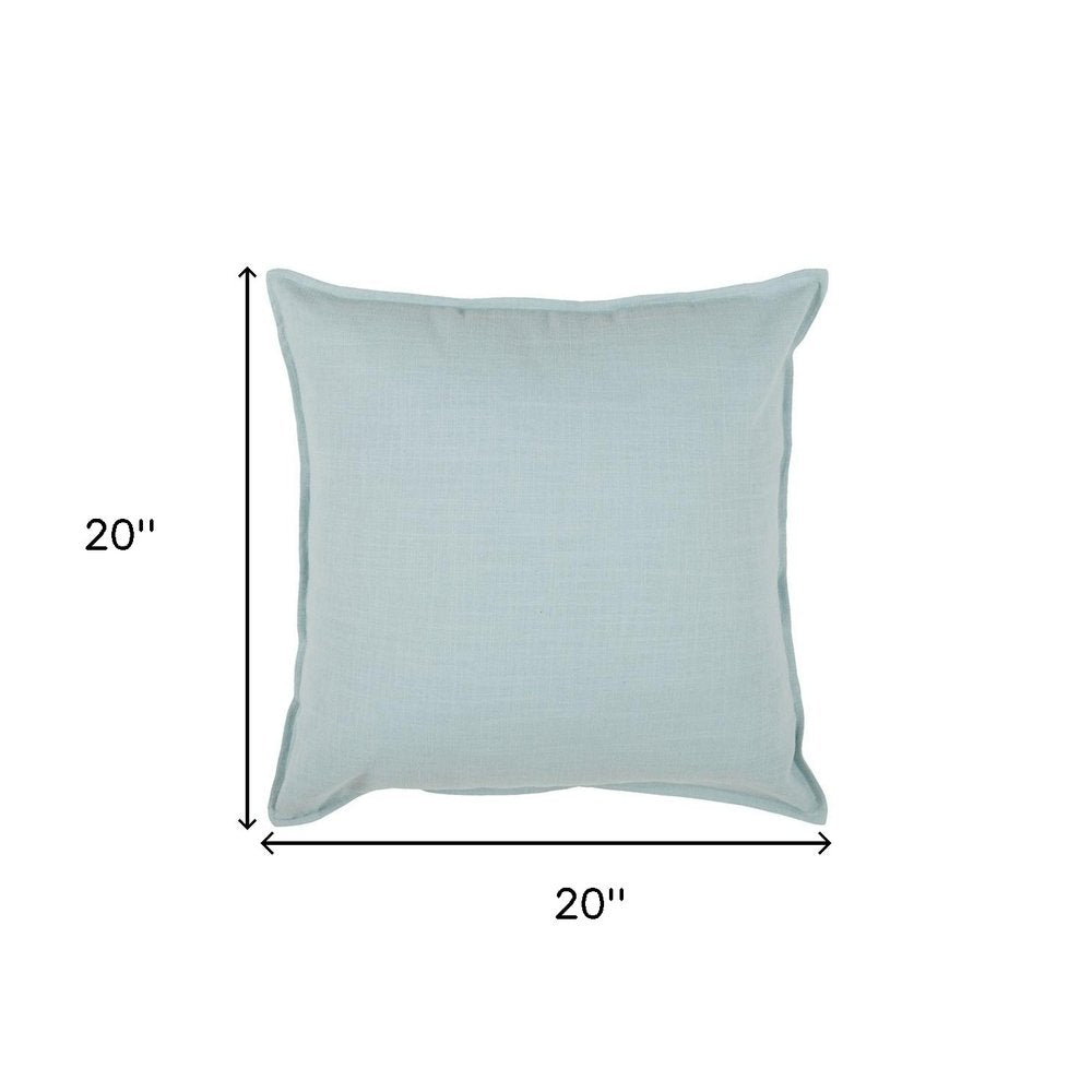 Blue Solid Light Textured Modern Throw Pillow HomeRoots