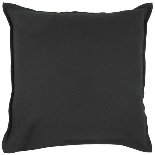 Black Solid Light Textured Modern Throw Pillow