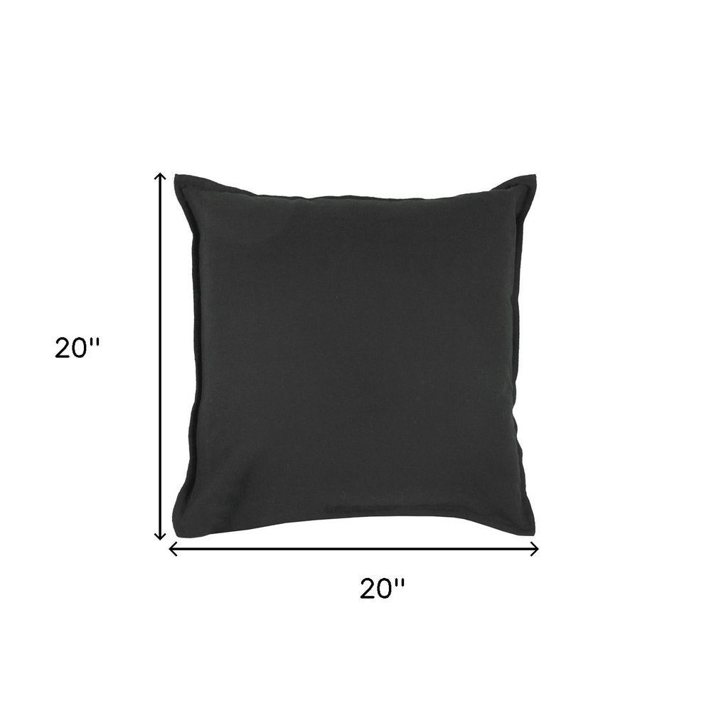 Black Solid Light Textured Modern Throw Pillow — view 4