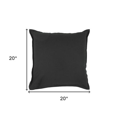 Black Solid Light Textured Modern Throw Pillow HomeRoots