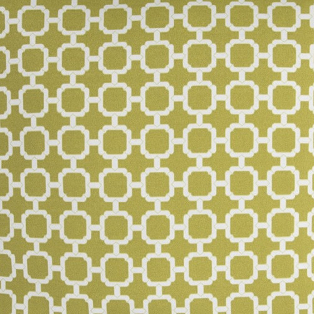 22" Green and White Quatrefoil Indoor Outdoor Throw Pillow — view 11