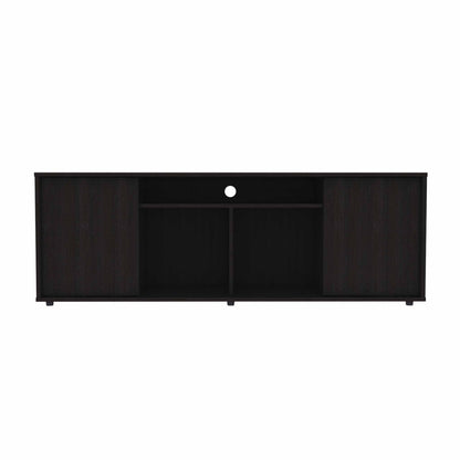 59" Black Open shelving TV Stand