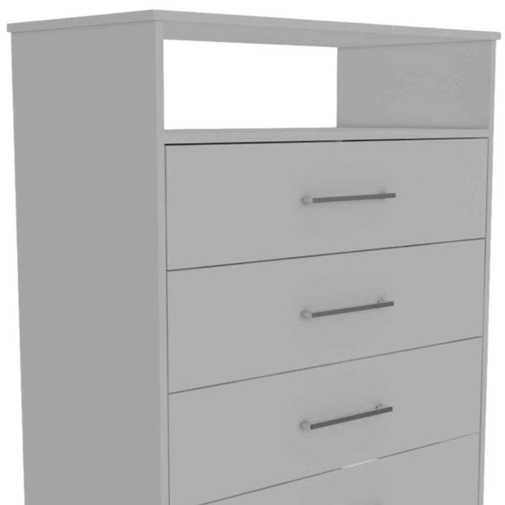 31" White Wood Four Drawer Dresser HomeRoots