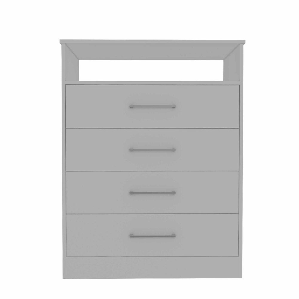31" White Wood Four Drawer Dresser HomeRoots