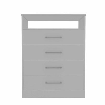 31" White Wood Four Drawer Dresser HomeRoots
