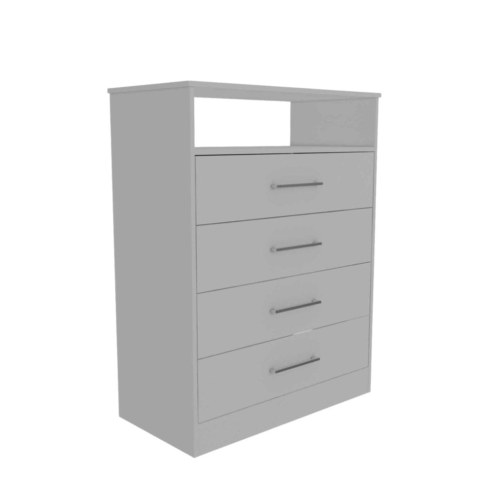 31" White Wood Four Drawer Dresser HomeRoots