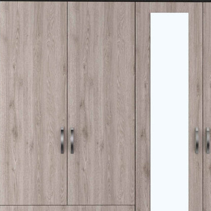 63" Brown And Black Wood Mirrored Two Drawer Dresser HomeRoots
