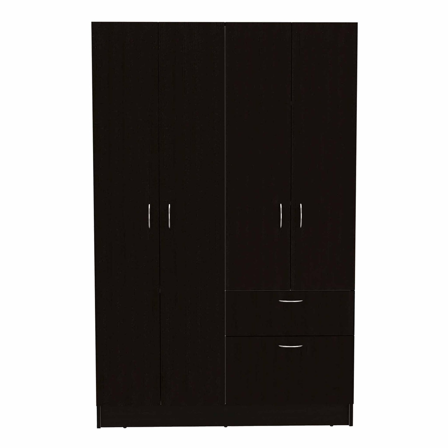 Black and White Tall Four Door Closet - FurniFindUSA