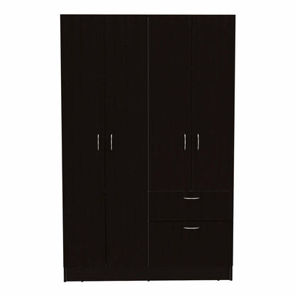 Black and White Tall Four Door Closet - FurniFindUSA