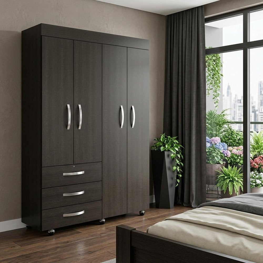 68" Wood Three Drawer Combo Dresser HomeRoots