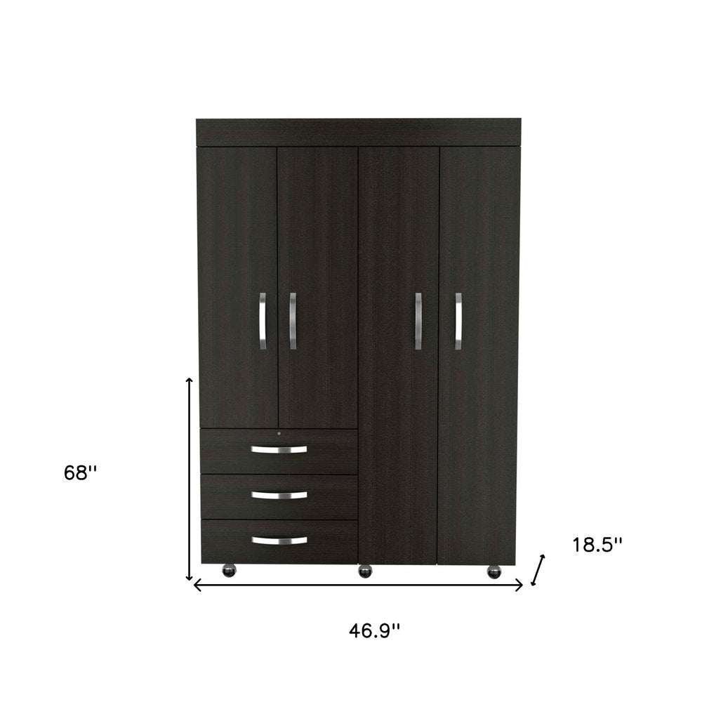 68" Wood Three Drawer Combo Dresser HomeRoots