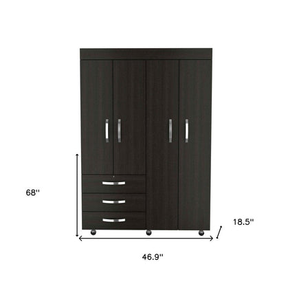 68" Wood Three Drawer Combo Dresser HomeRoots