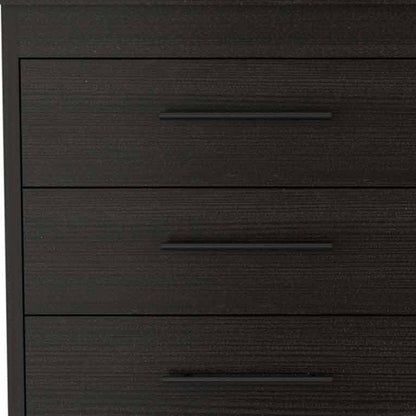59" Black Wood Six Drawer Double Dresser HomeRoots