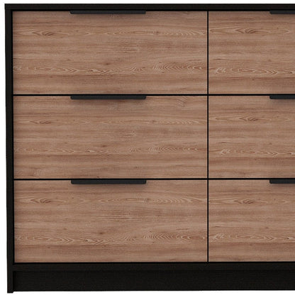 42" Brown And Black Wood Four Drawer Dresser HomeRoots