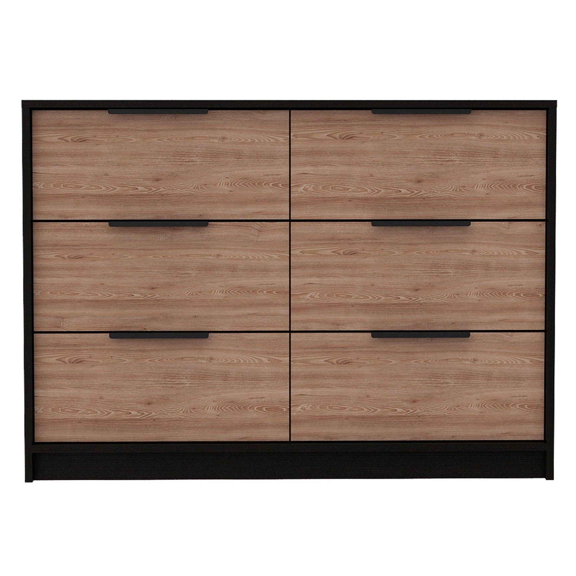 Modern Rustic Black and Natural Dresser - FurniFindUSA