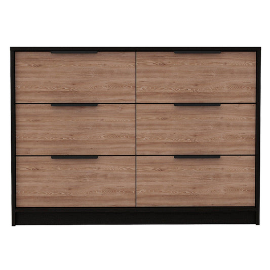 Modern Rustic Black and Natural Dresser - FurniFindUSA