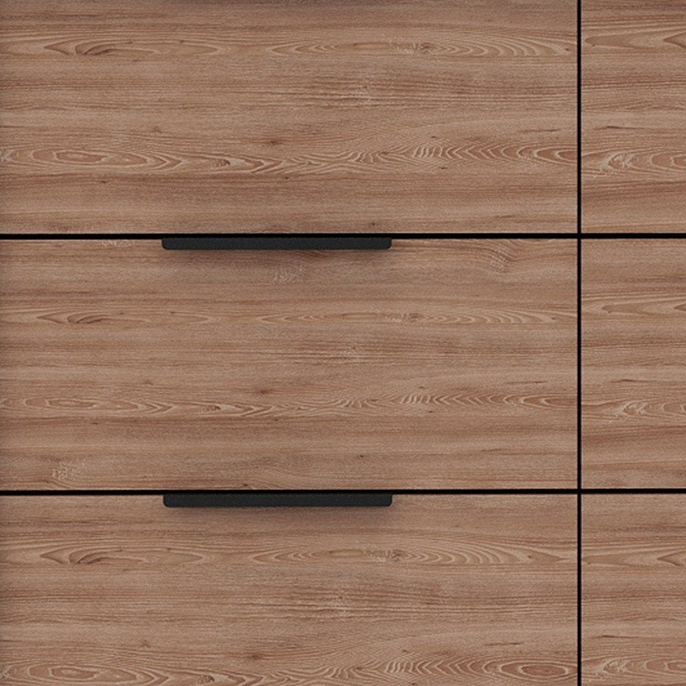 42" Brown And Black Wood Four Drawer Dresser HomeRoots