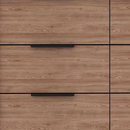 42" Brown And Black Wood Four Drawer Dresser HomeRoots