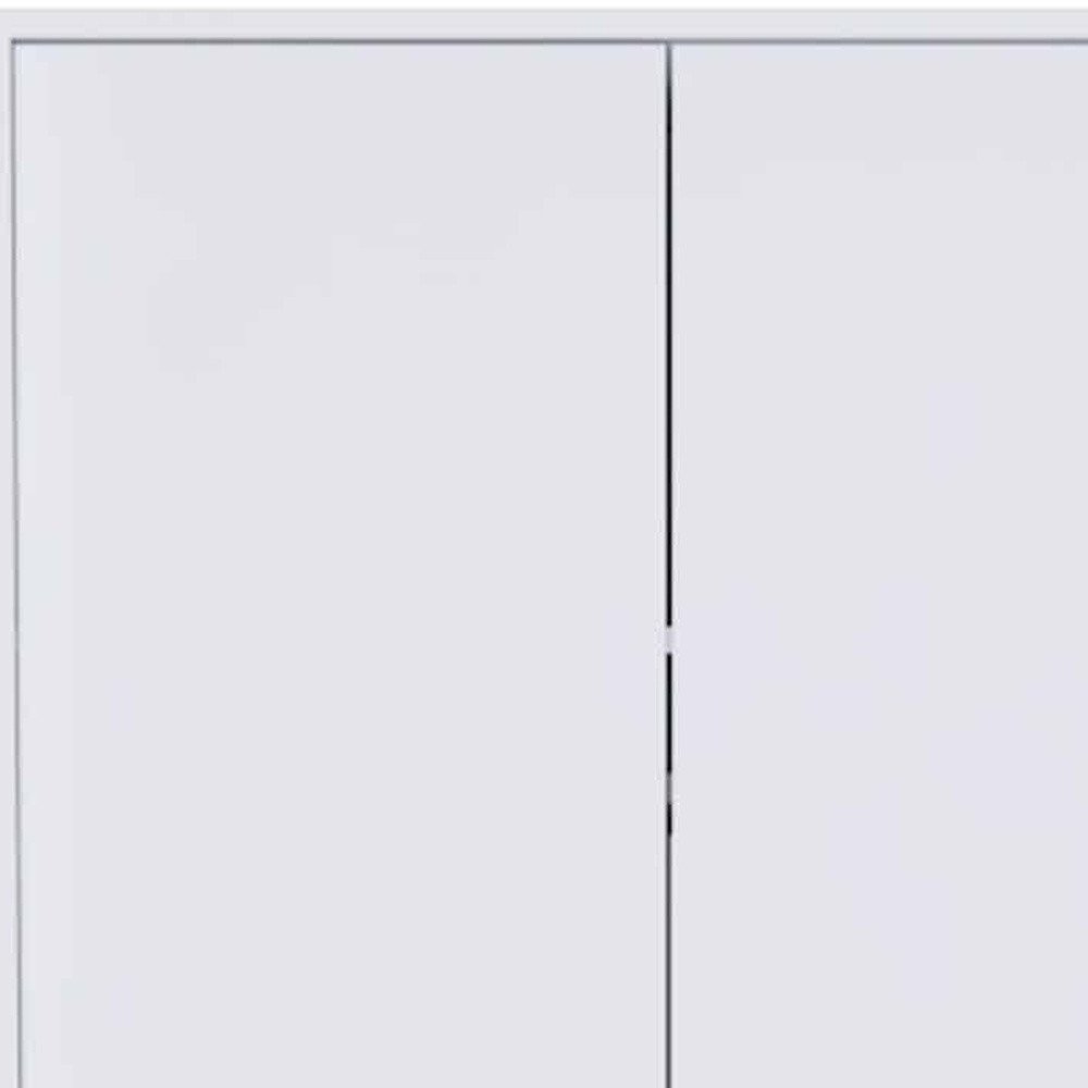 71" White Wood Two Door Single Drawer Combo Dresser HomeRoots