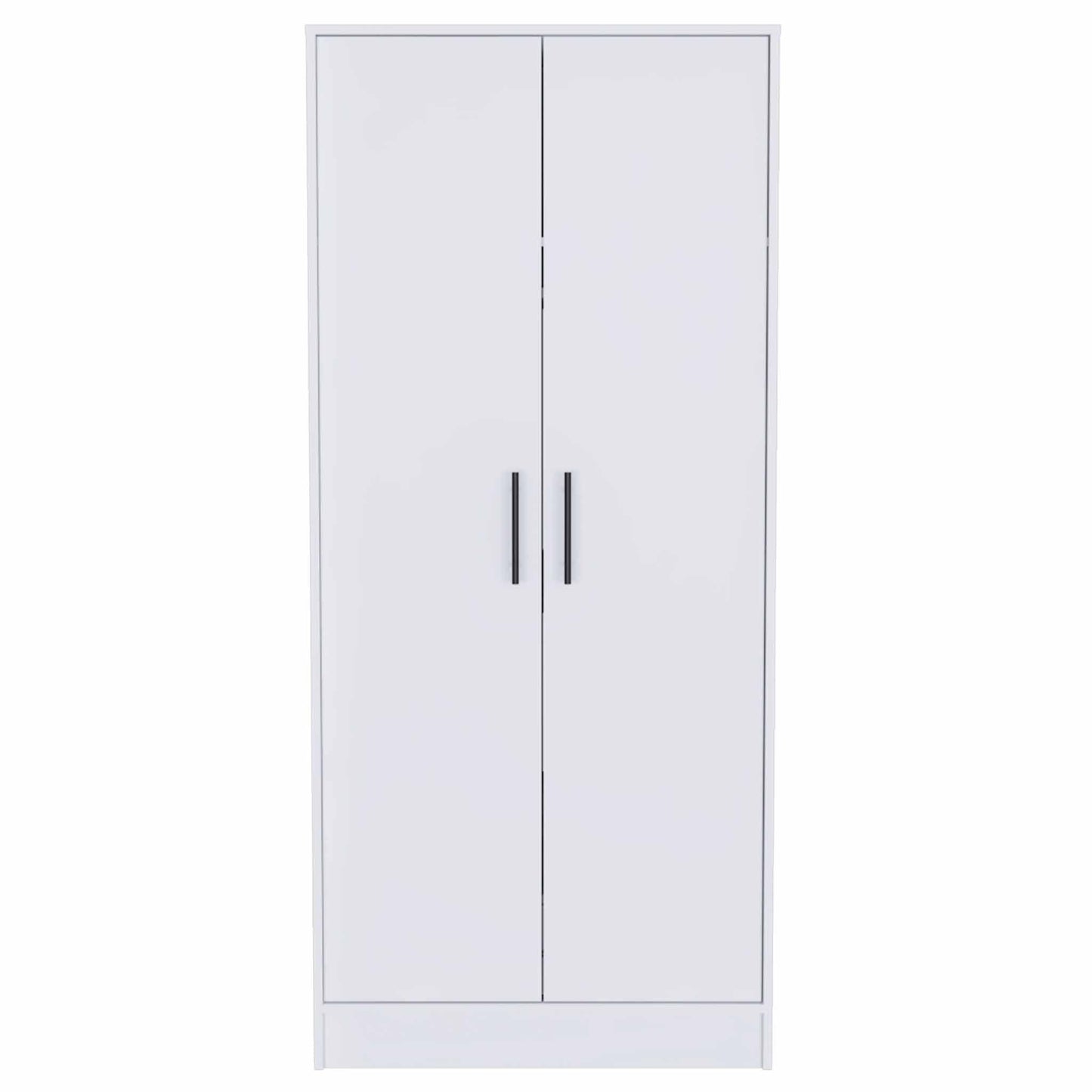 71" White Tall Two Door Closet - FurniFindUSA