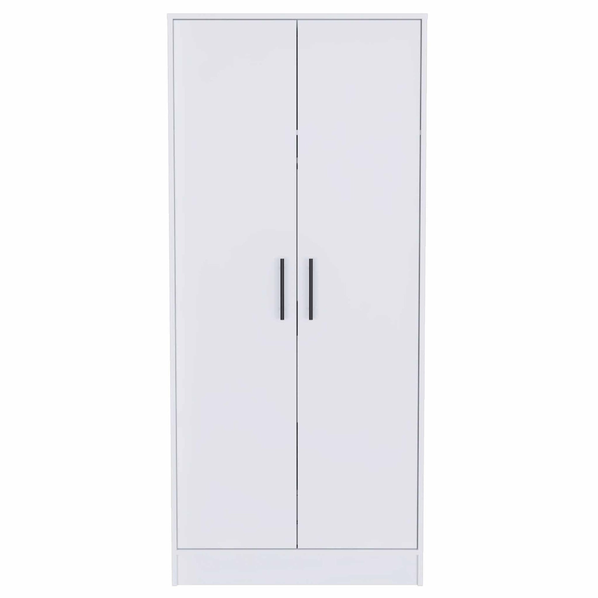 71" White Tall Two Door Closet - FurniFindUSA