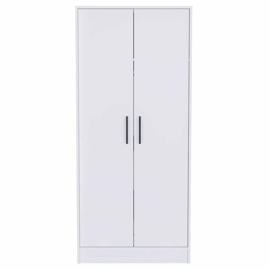 71" White Wood Two Door Single Drawer Combo Dresser HomeRoots