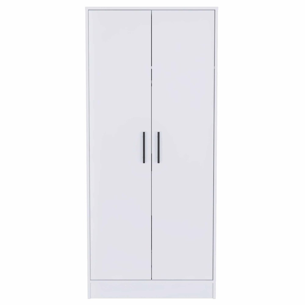 71" White Wood Two Door Single Drawer Combo Dresser HomeRoots