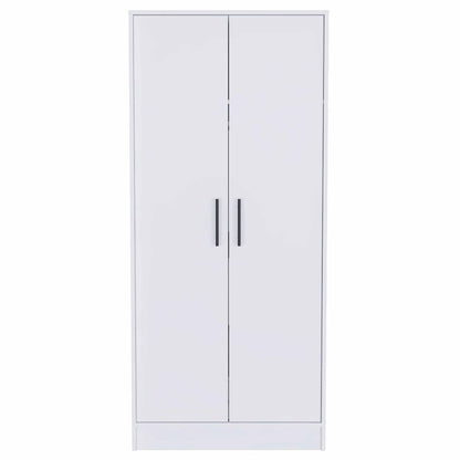 71" White Wood Two Door Single Drawer Combo Dresser HomeRoots