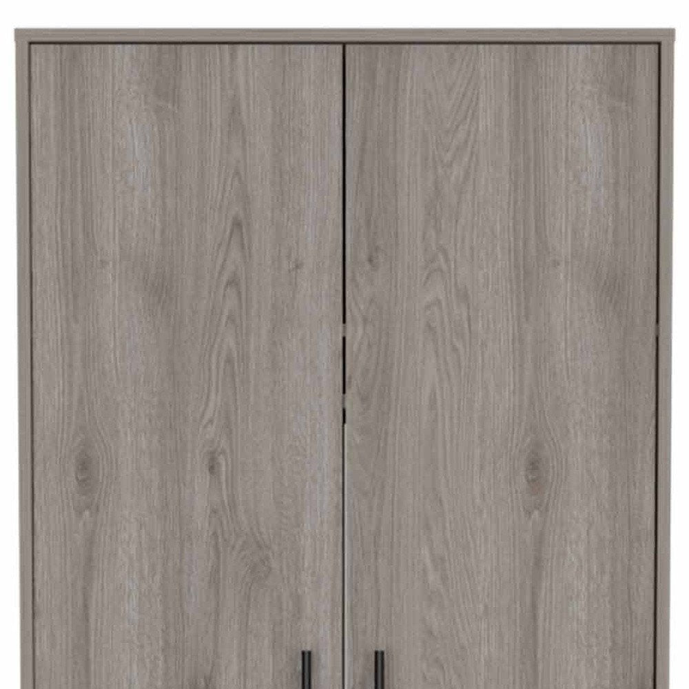 71" Light Gray Wood Single Drawer Combo Dresser HomeRoots