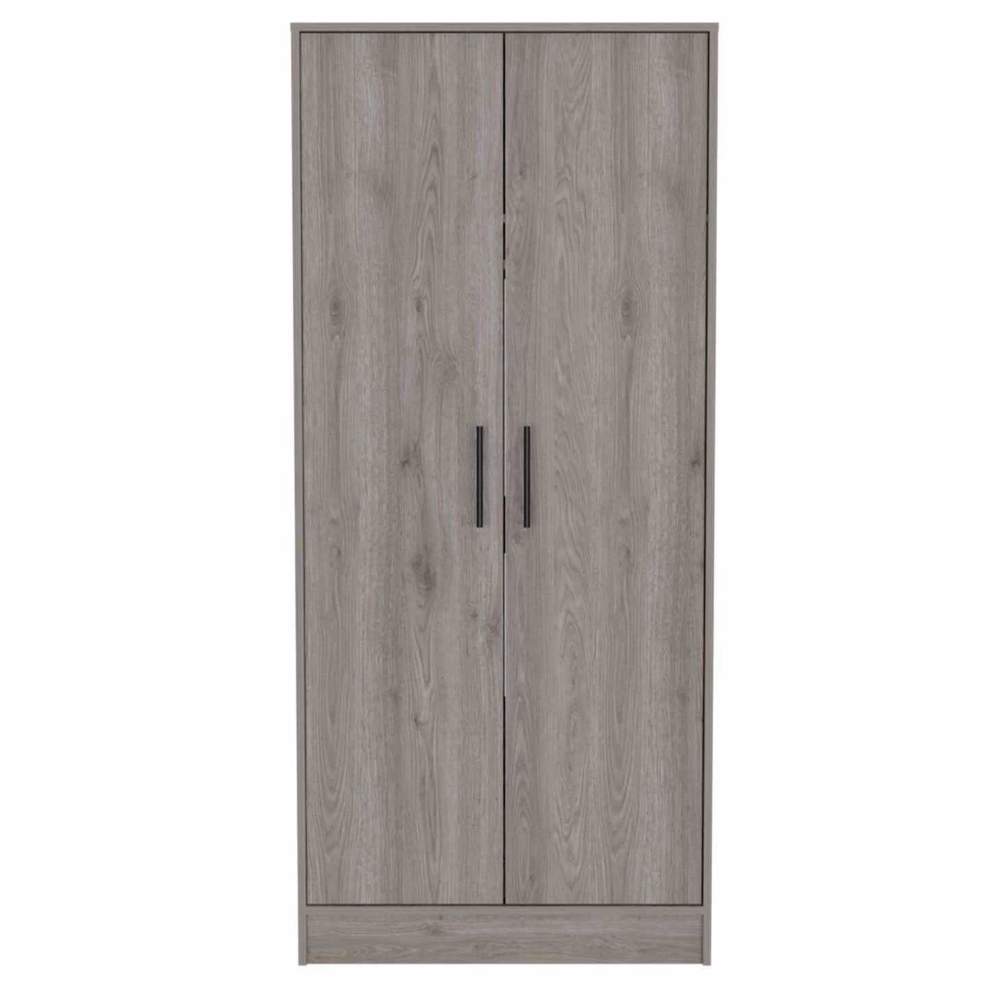 71" Light Gray Tall Two Door Closet - FurniFindUSA