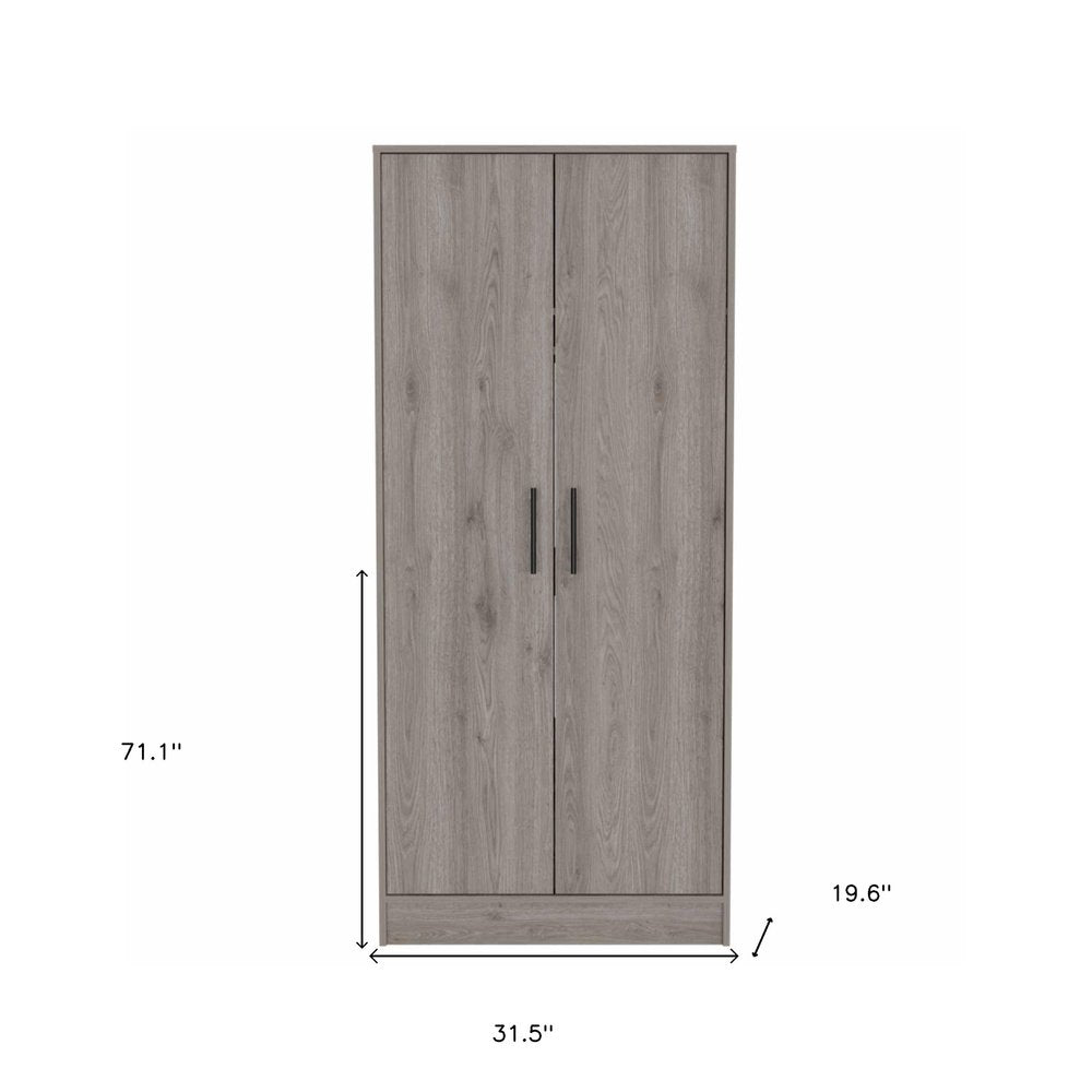 71" Light Gray Wood Single Drawer Combo Dresser HomeRoots