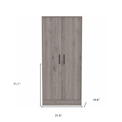 71" Light Gray Wood Single Drawer Combo Dresser HomeRoots