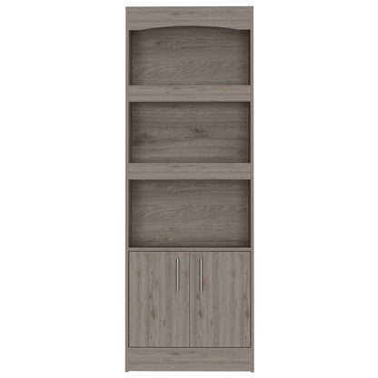 71" Three Tier Bookcase with Two doors HomeRoots