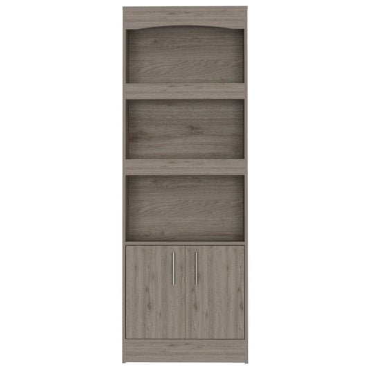 71" Three Tier Bookcase with Two doors HomeRoots