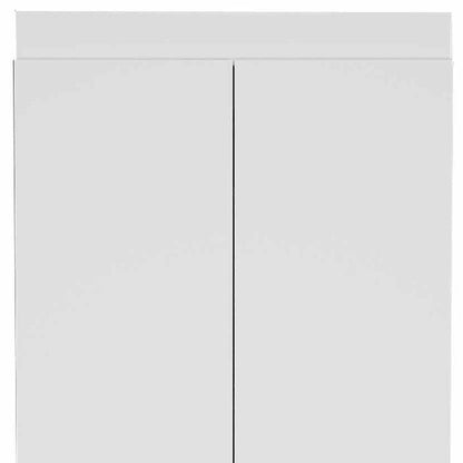 63” Classic White Pantry Cabinet with Two Full Size Doors HomeRoots