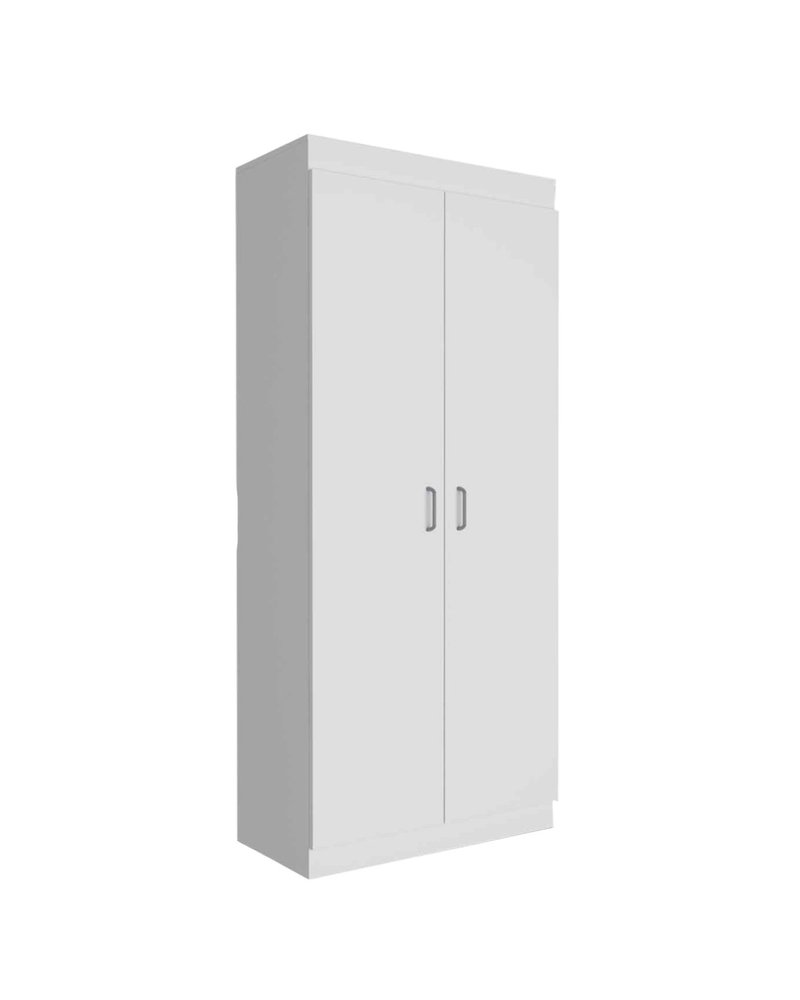 63" White Wood Pantry Or Storage Closet — view 2
