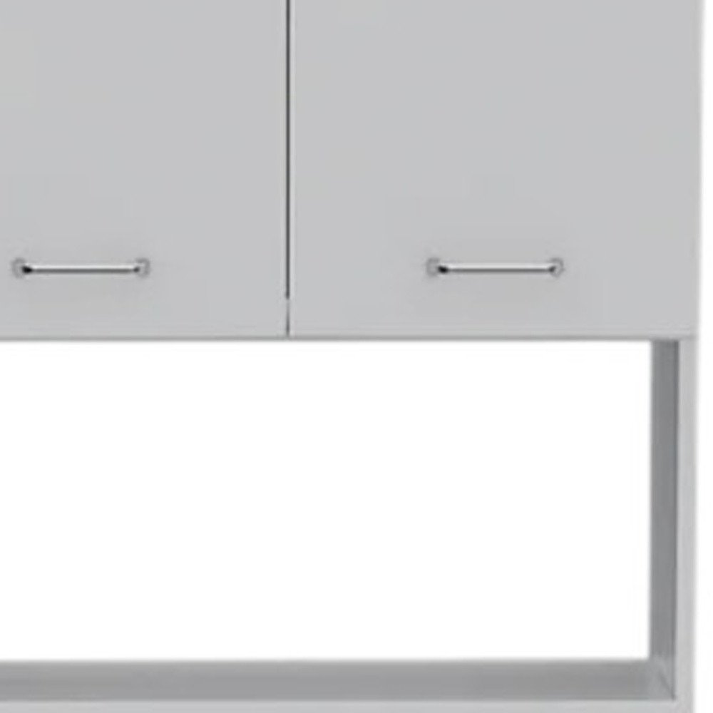 24" White Wood Kitchen Cart With Storage — view 5