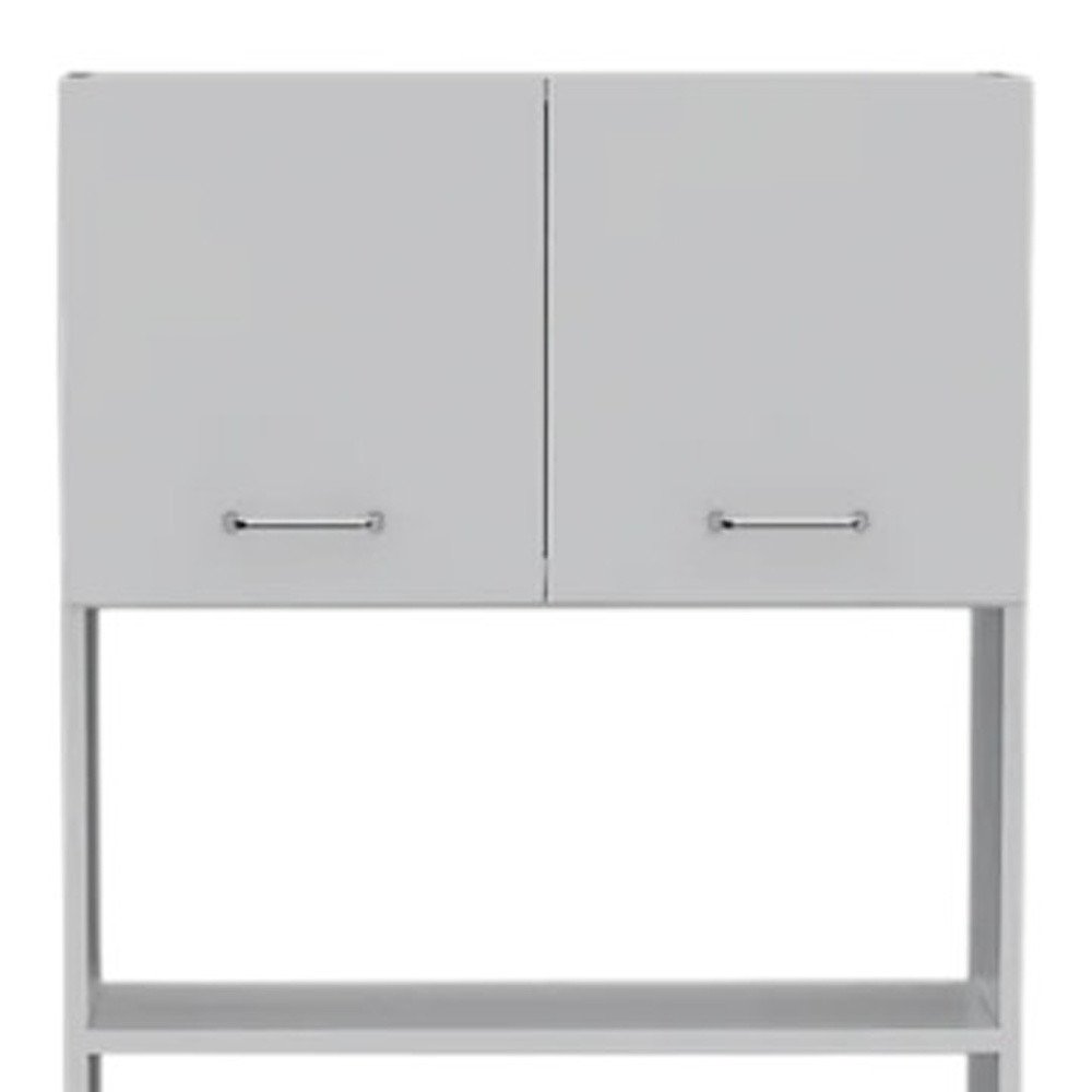 24" White Wood Kitchen Cart With Storage — view 6