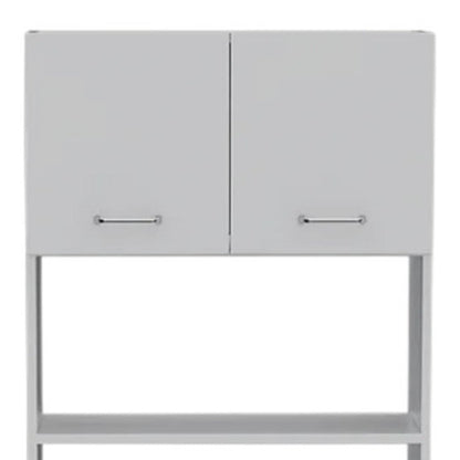 24" White Wood Kitchen Cart With Storage